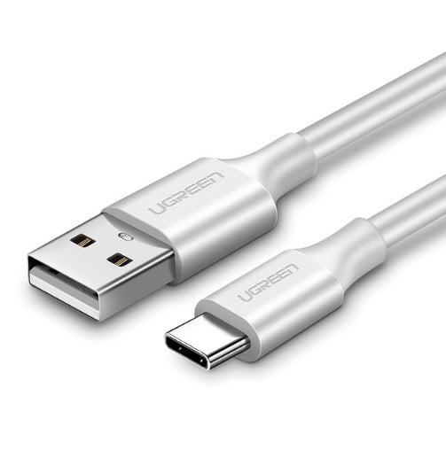 Dátový USB kábel typu C J1231 biela 25 cm