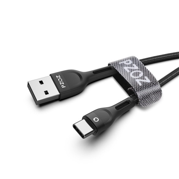 Dátový USB kábel USB-C K445 čierna 2 m