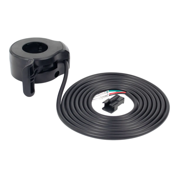 Daumengas-Pedal für Elektrofahrräder oder Elektroroller 24V-72V Kunststoff Geschwindigkeitsregler mit 3-poligem Stecker und 180cm Kabel 1