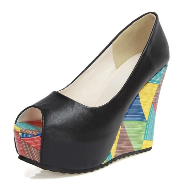 Décolleté con zeppa Jane nero 40