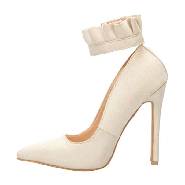 Décolleté da donna con volant J1129 crema 39