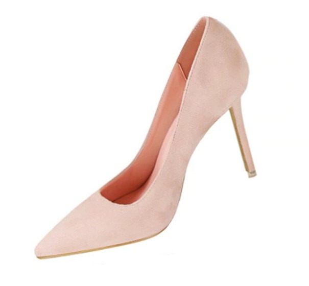 Décolleté in suede per donna Nathalie J3120 rosa 35