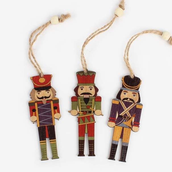 Decor de Crăciun soldat 3 buc 3