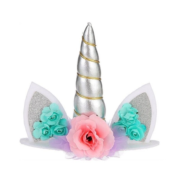 Decor de tort cu unicorn argint
