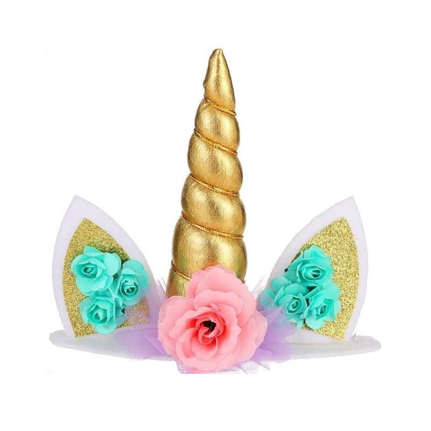 Decor de tort cu unicorn aur