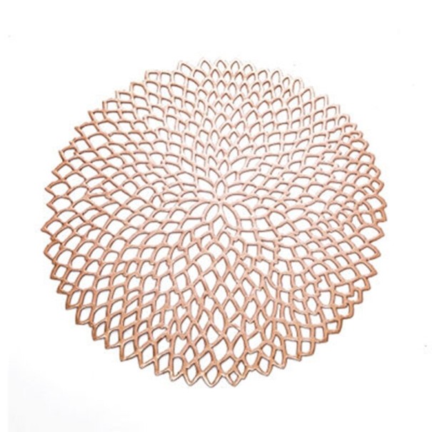 Decor metalic cu model floral cupru
