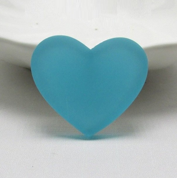 Decor mini inimă 30 buc albastru