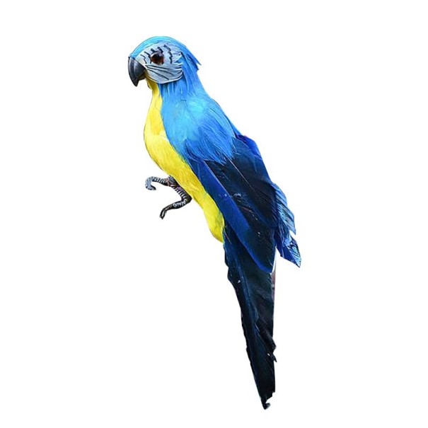 Decor papagal C497 albastru 35 cm