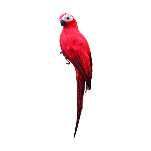 Decor papagal C497 roșu 25 cm