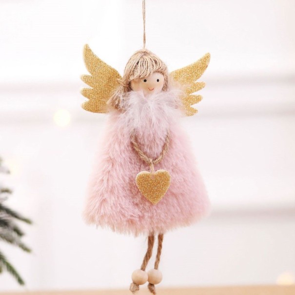 Decoração de Natal Anjo rosa
