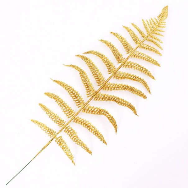 Decoração folha de samambaia dourado