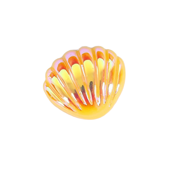 Decoração mini conchas dourado
