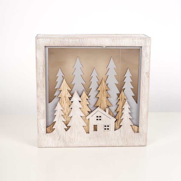 Decoración de madera luminosa 1
