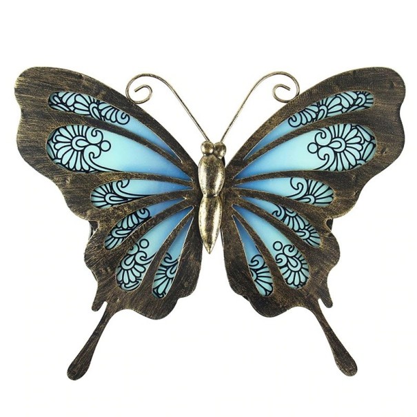 Decoración de mariposas azul