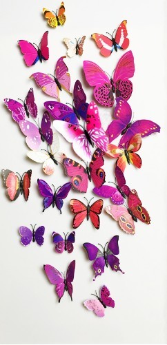 Decoración de pared con mariposas en 3D - 12 piezas 1