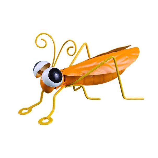 Decoración de pared de jardín con diseño de cricket amarillo oscuro