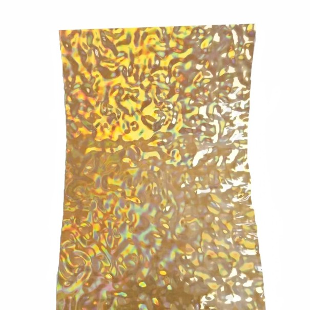 Decoración de pared ondulada 50–120 cm efecto 3D PVC Panel plástico moderno para pared Decoración de interior de diseño dorado brillante