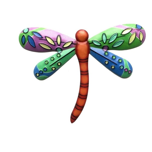 Decoración de pared para jardín con libélula 3
