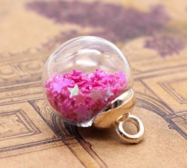 Decoración navideña con estrellas 10 uds. rosa oscuro
