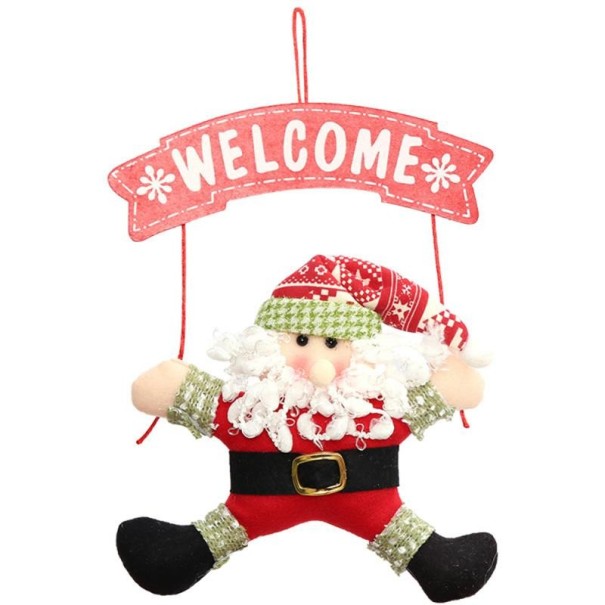 Decoración navideña para puerta Bienvenido 2