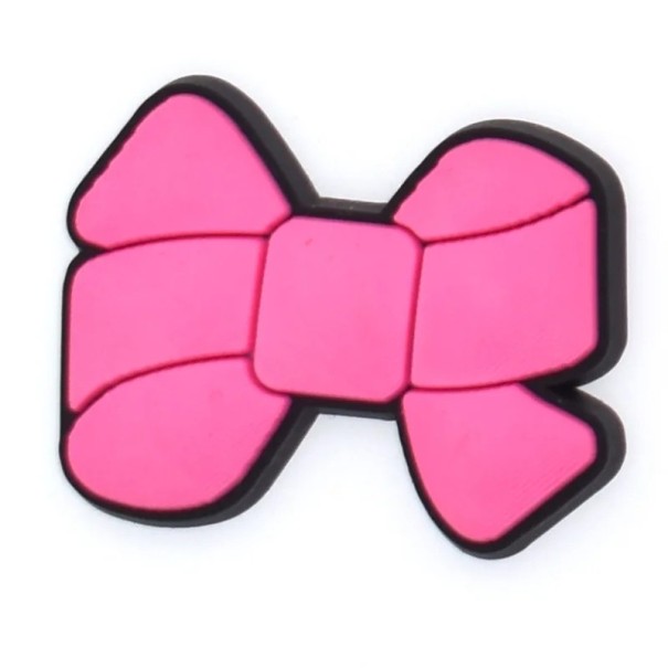Decoración para crocs lazo rosa 2–3 cm adorno de PVC para zapatos accesorio estiloso para personalizar calzado 1