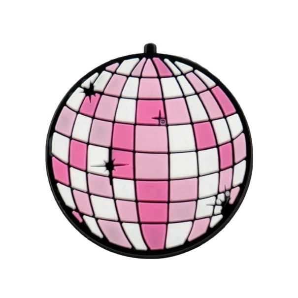 Decoratie voor crocs disco bal 2–3 cm PVC roze witte versiering voor schoenen retro party motief accessoire voor crocs schoeisel stijl disco bal 1