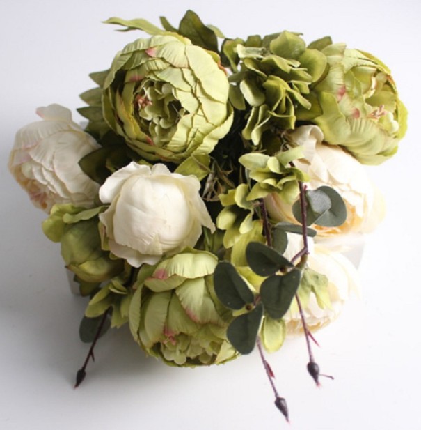 Decoratief boeket pioenrozen 18