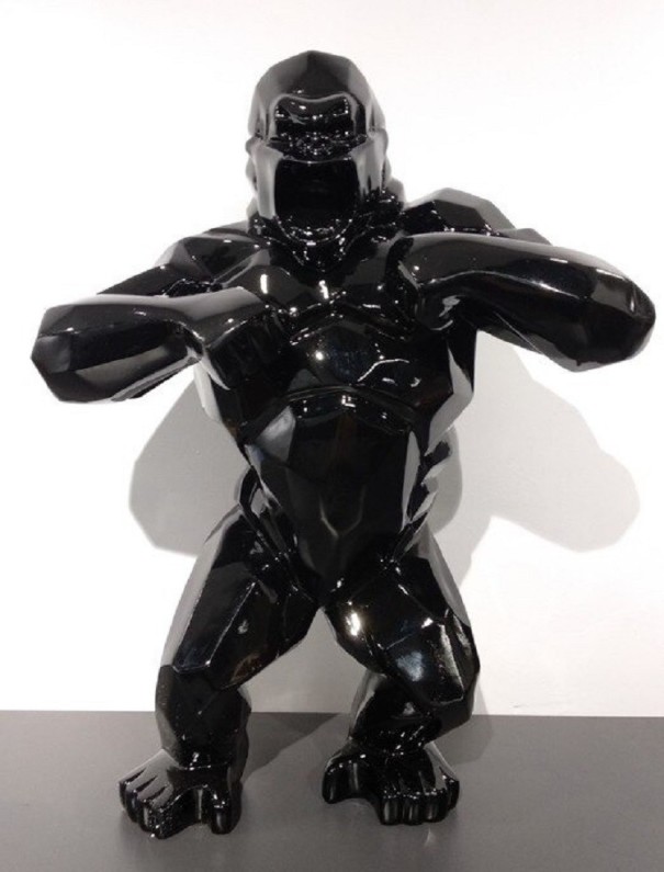 Decoratief gorillabeeld zwart