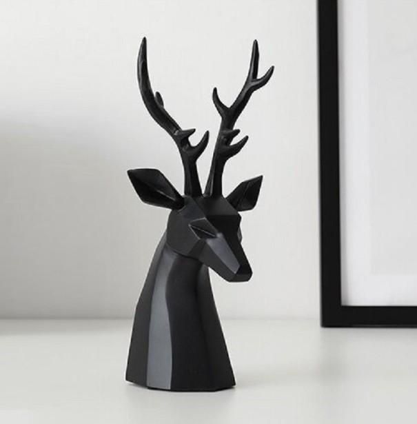 Decoratief hertenbeeldje zwart