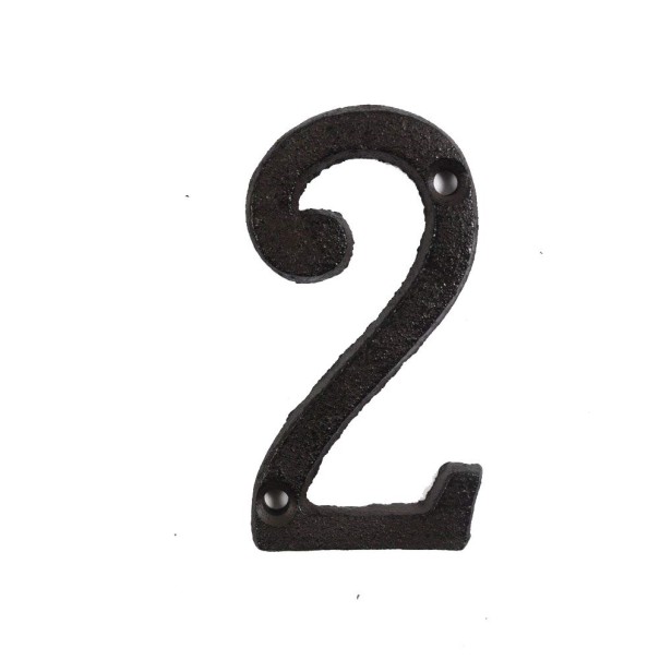 Decoratief ijzeren cijfer 2