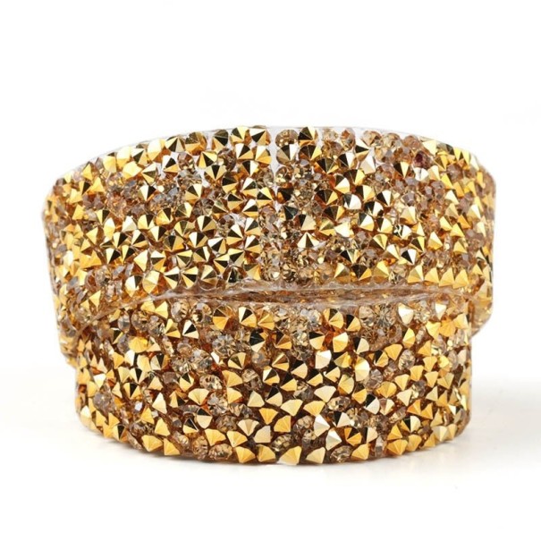 Decoratief lint met kristallen goud