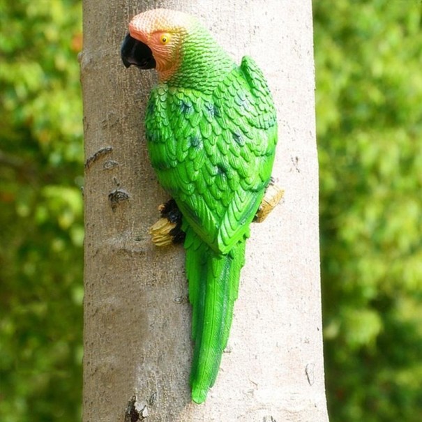Decoratief papegaaienbeeld groen 2