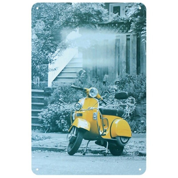 Decoratief retro blikken bord 14