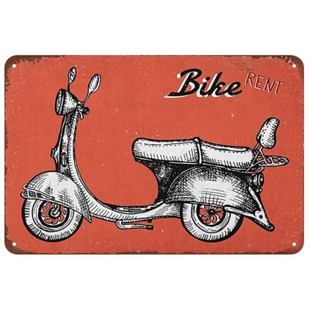 Decoratief retro blikken bord 22