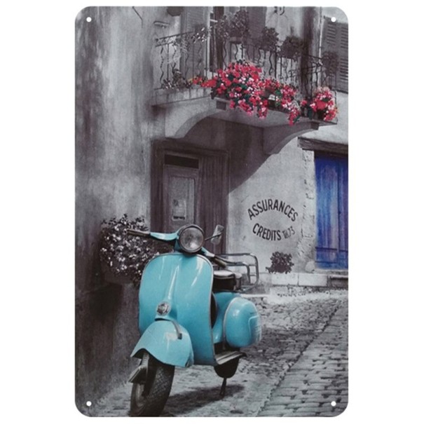 Decoratief retro blikken bord 2
