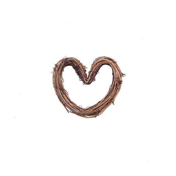 Decoratief rieten hart 10 cm
