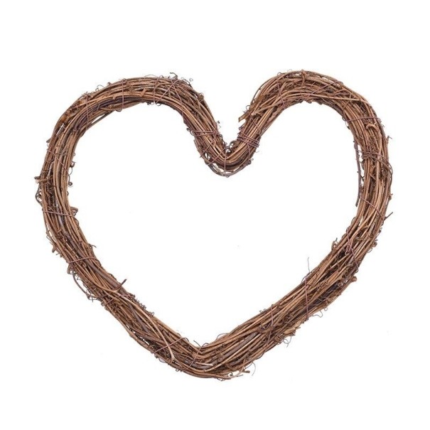 Decoratief rieten hart 25 cm