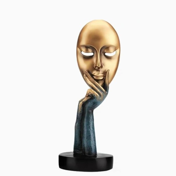 Decoratief standbeeldgezicht S