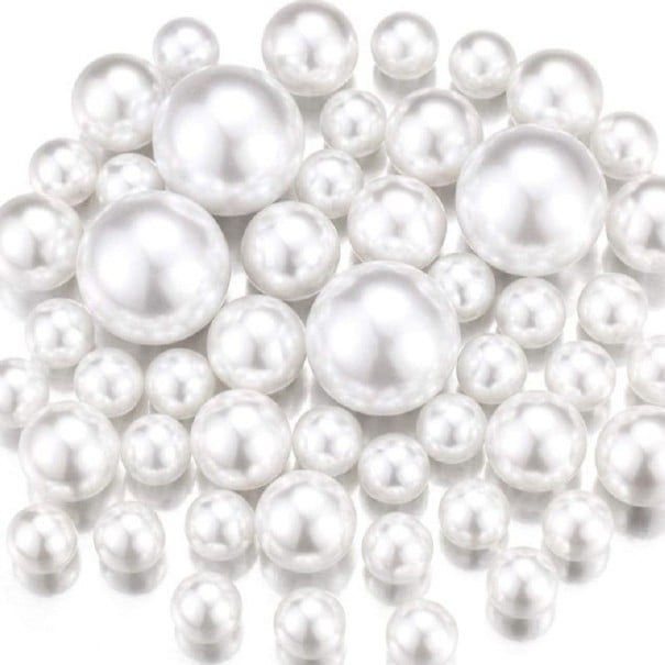 Decoratieve ballen voor vaas 38 stuks wit