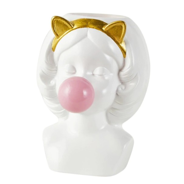 Decoratieve bloemenvaas wit 1