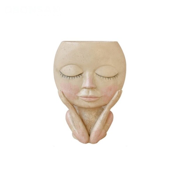Decoratieve bloempot meisje H1052 2