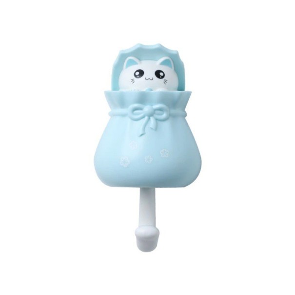 Decoratieve haak met kat C660 blauw