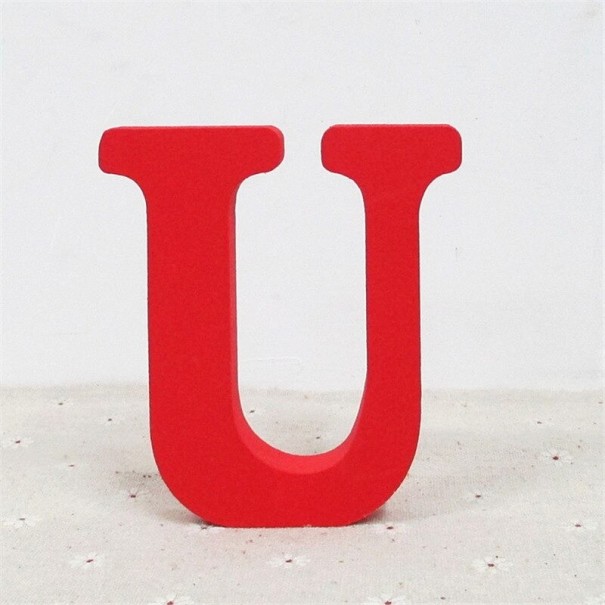 Decoratieve houten letter C521 U