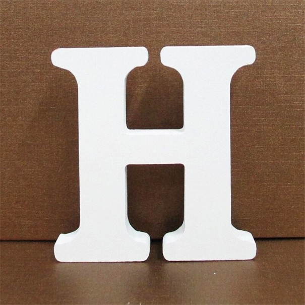 Decoratieve houten letter H