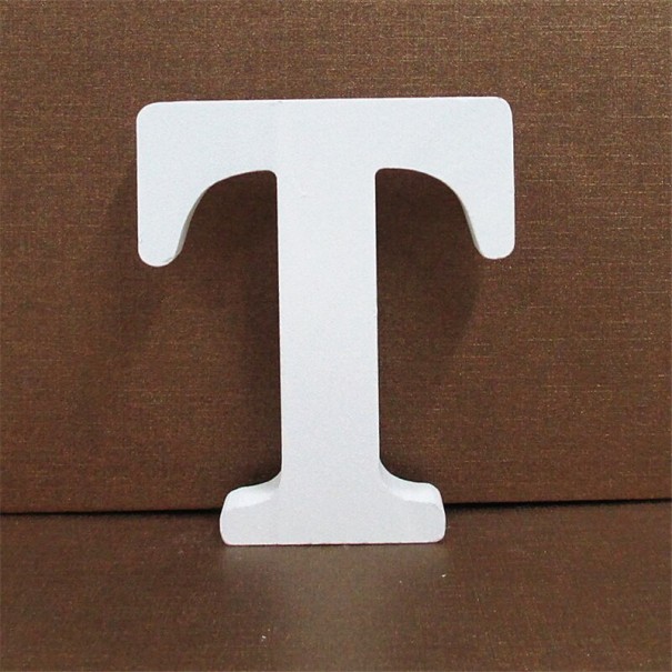 Decoratieve houten letter T