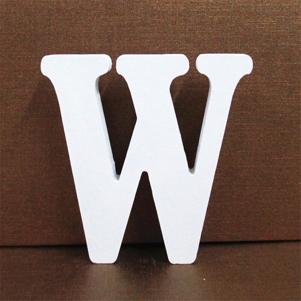 Decoratieve houten letter W