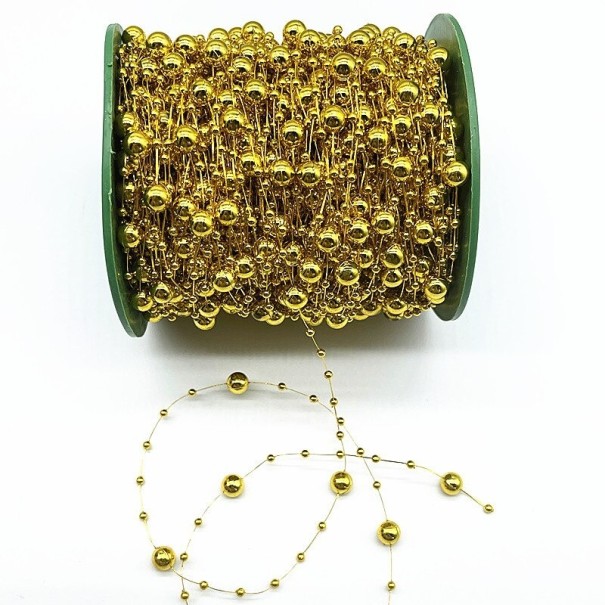 Decoratieve kralenketting 4,57 m donkergeel