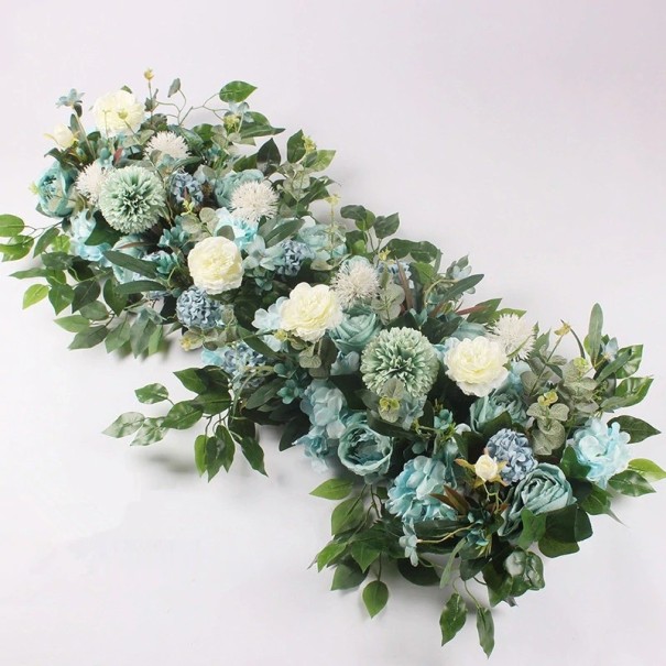 Decoratieve kunstplant turquoise 50 cm