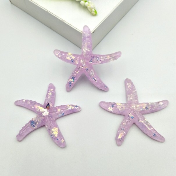 Decoratieve miniaturen zeester 10 stuks lichtpaars