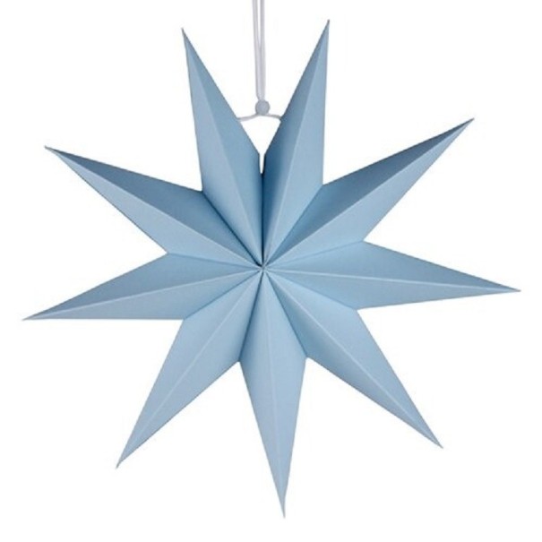Decoratieve papieren ster lichtblauw